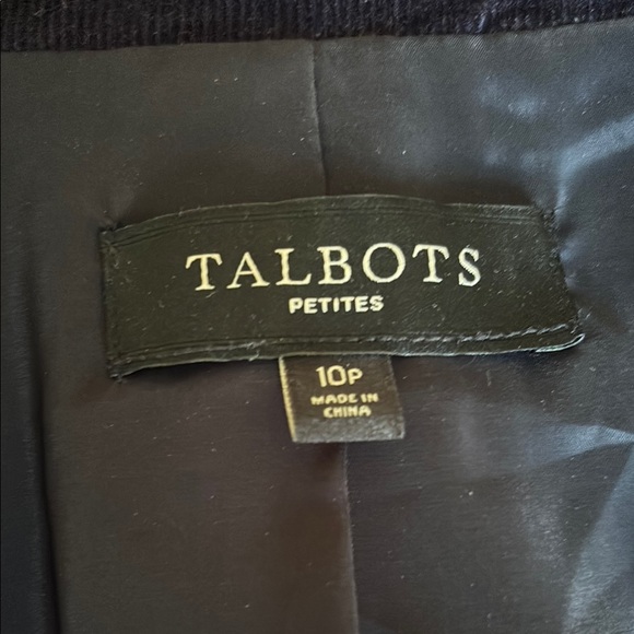 Navy Blue Women's Blazer with Gold Accents - Picture 2 of 6